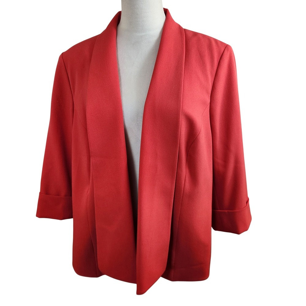 Jones Studio Separates Red Open Front Blazer Jack… - image 8